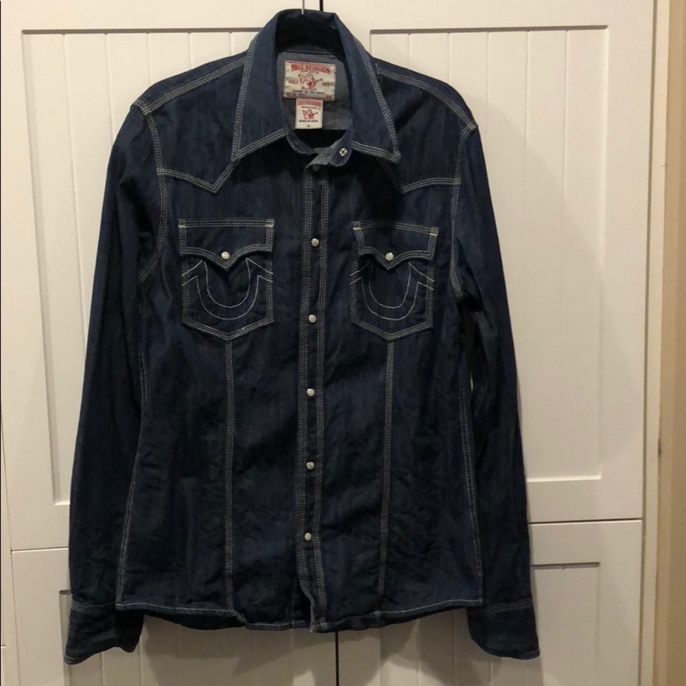 True Religion Brand Jeans Rocky Denim Button Down